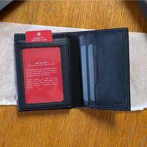 TUMI Delta SLG Black Napa Leather Wallet NWT